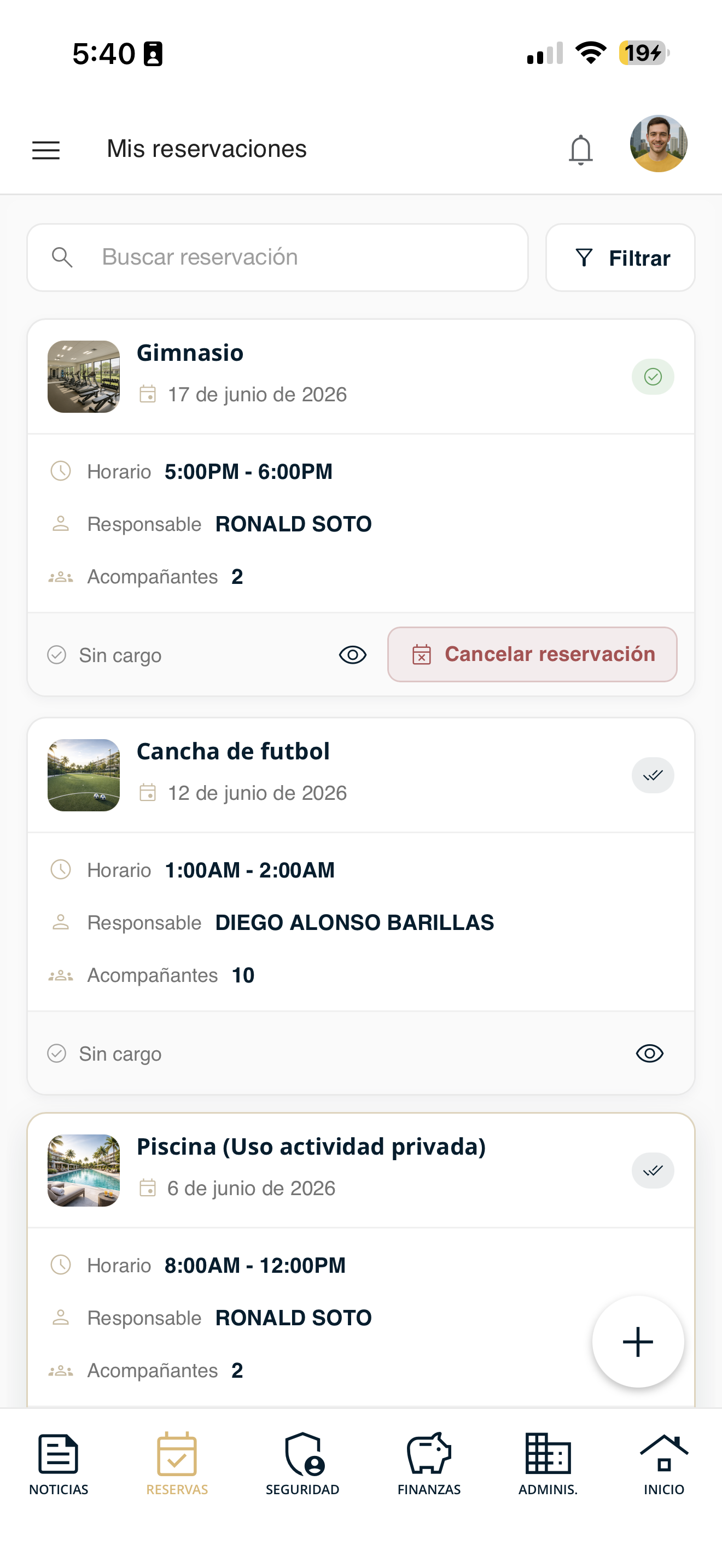 Mis reservaciones
