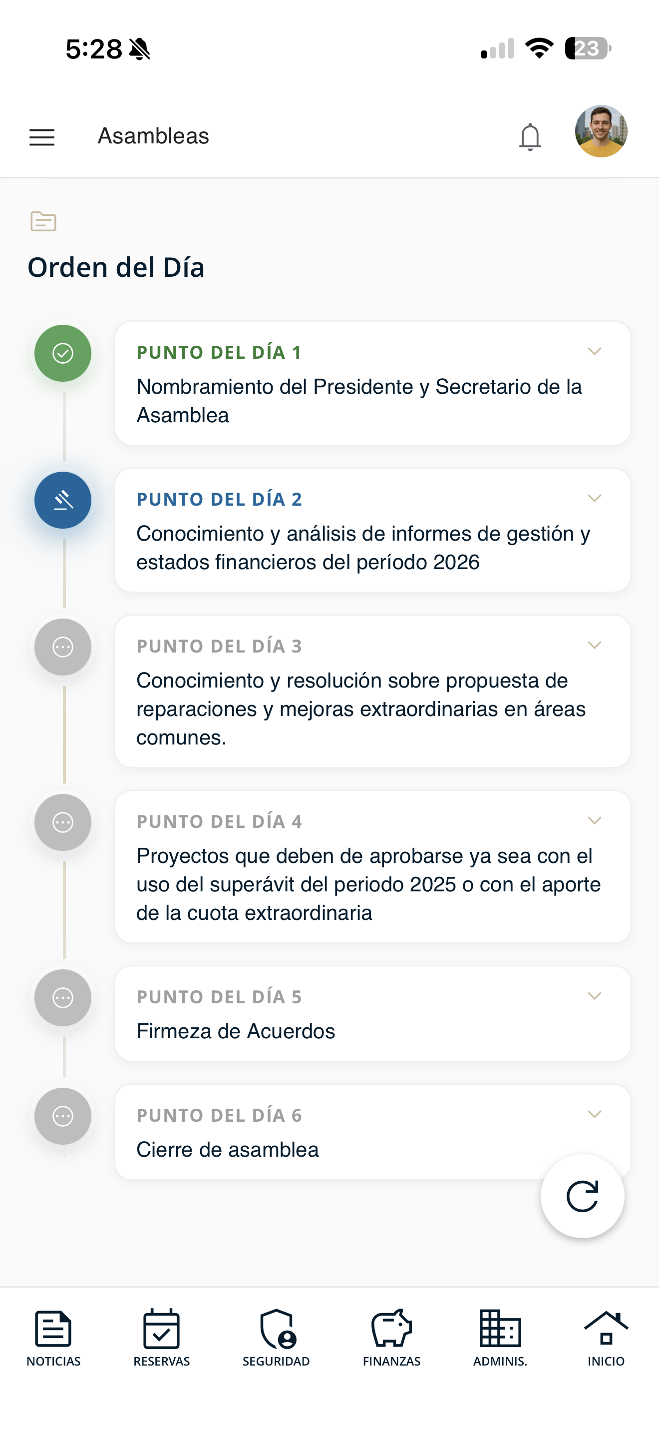 Orden del día
