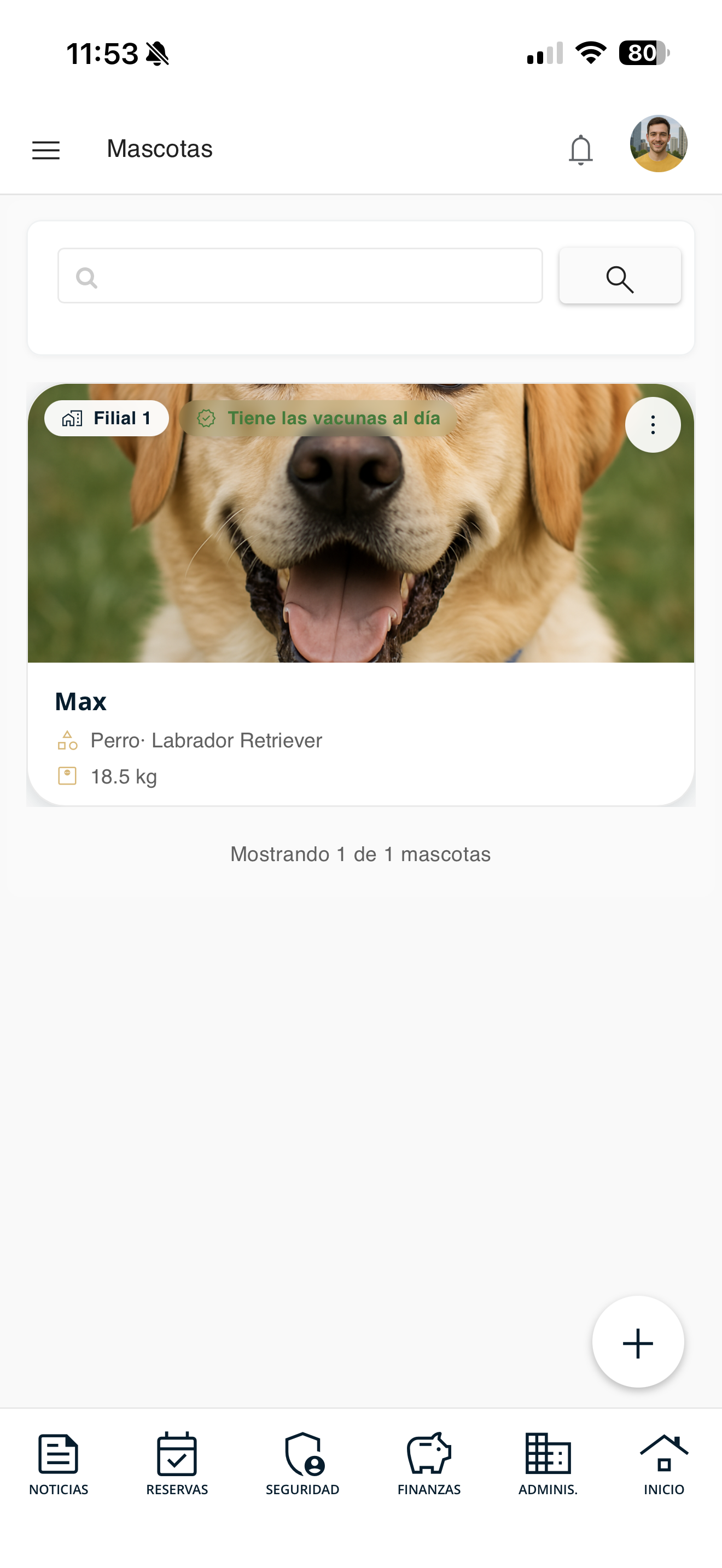 Lista de mascotas