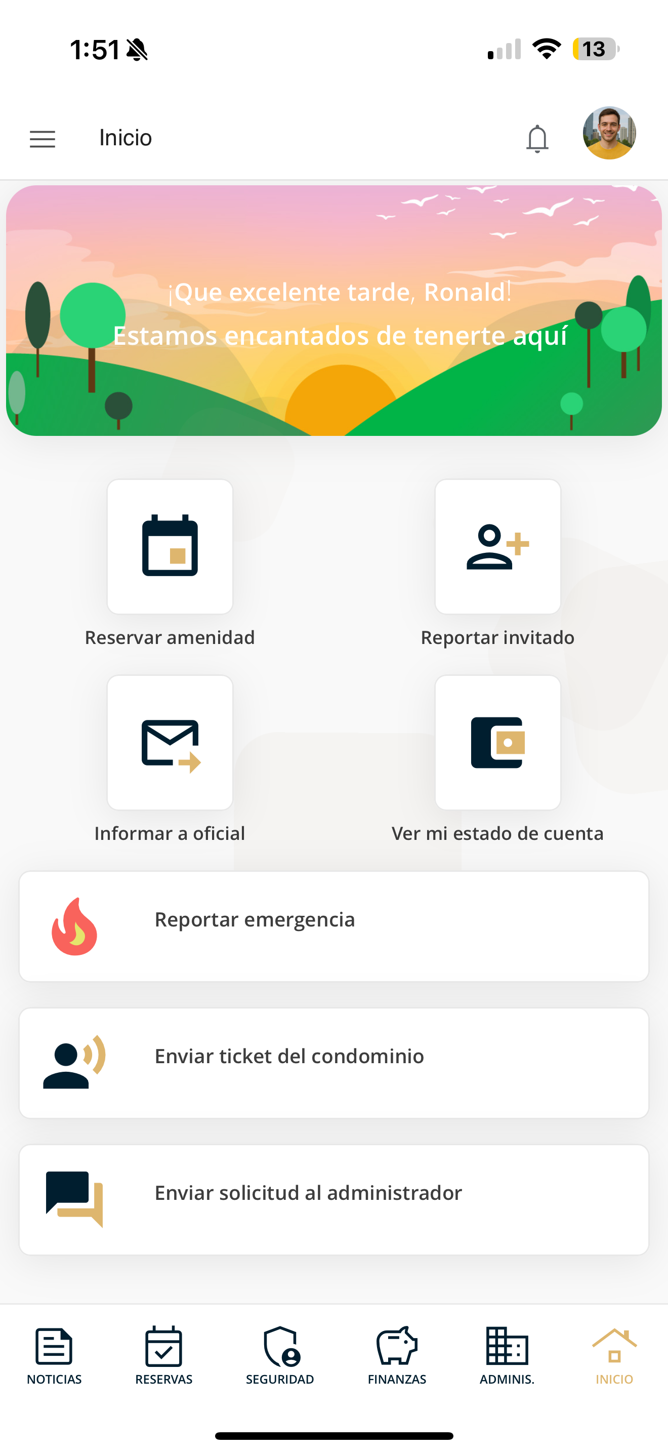 Foto de perfil arriba a la derecha