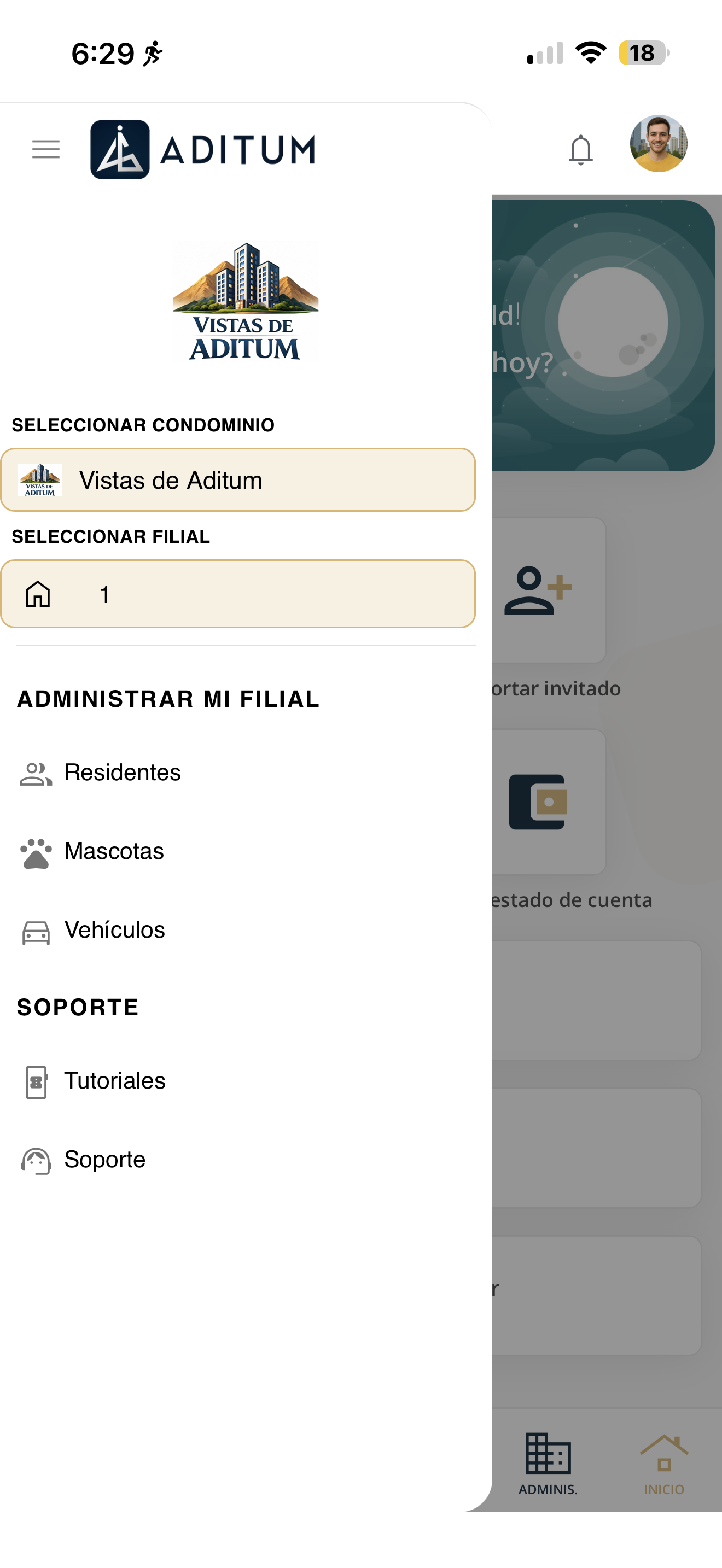 Menú Residentes
