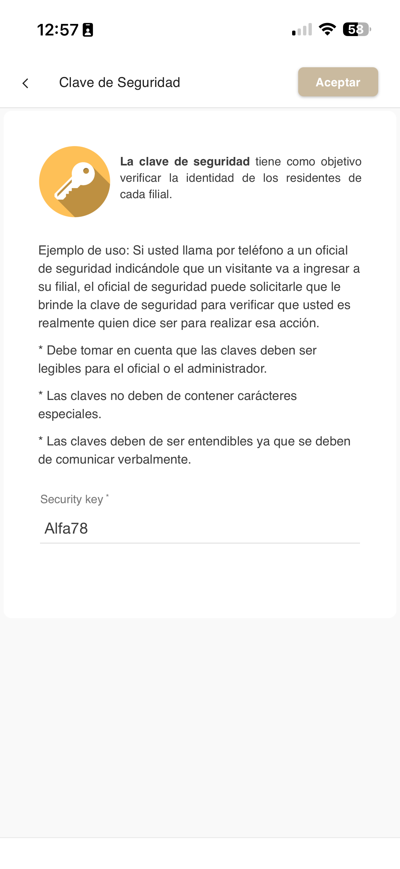Claves de seguridad