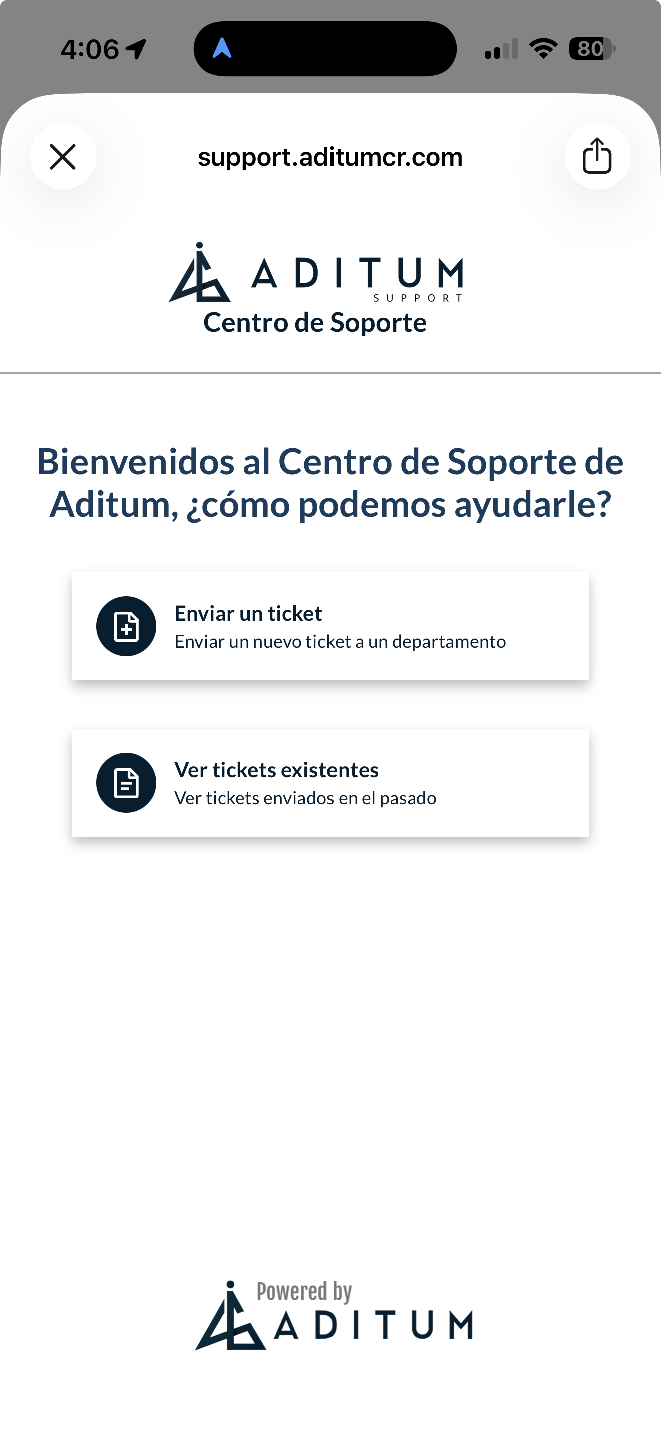 Centro de Soporte